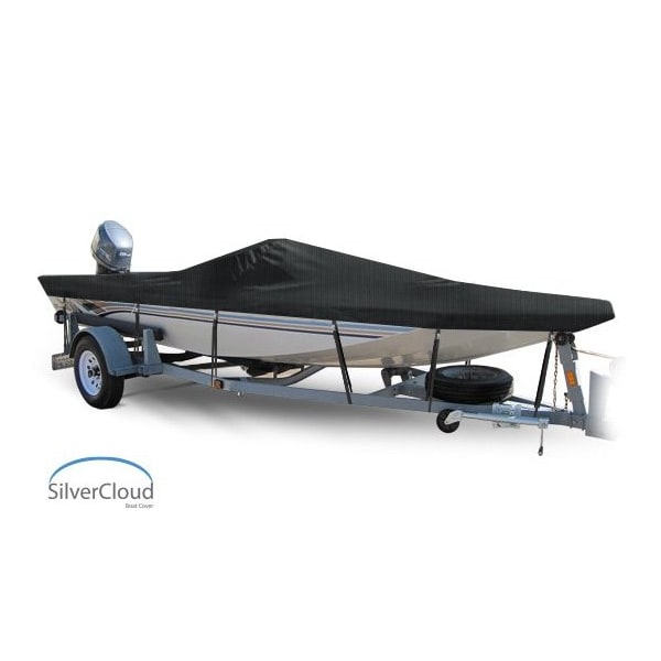 Eevelle Boat Cover JON BOAT Open, Outboard Fits 20ft 6in L up to 84in W Charcoal SCOJB2084B-CHL - main